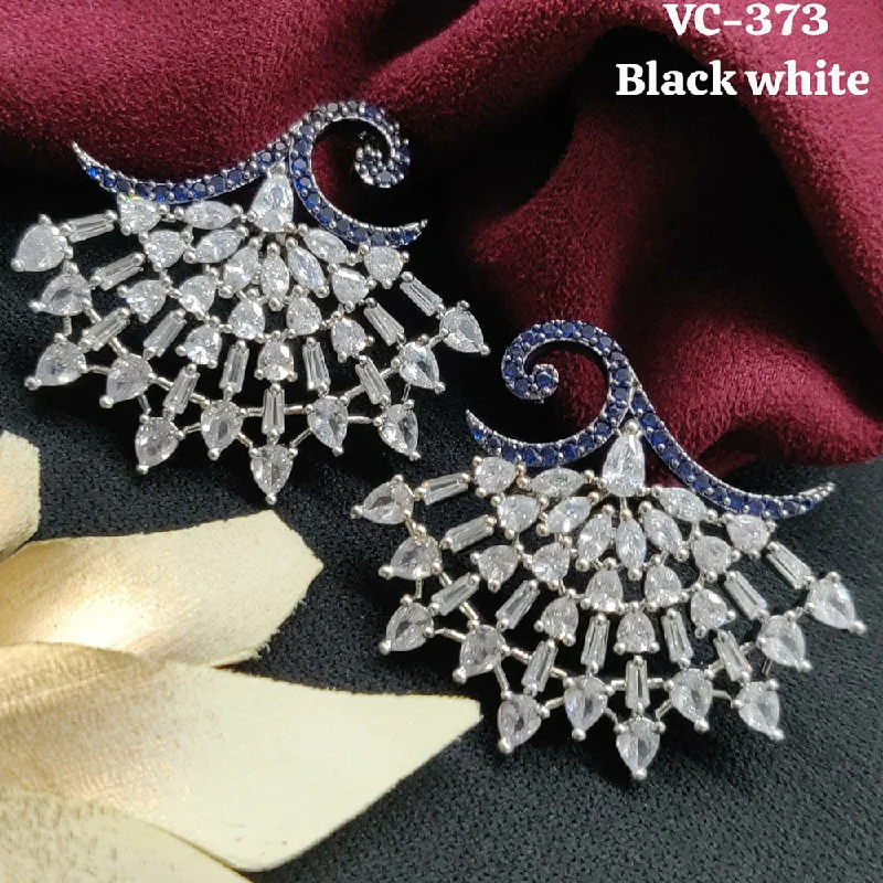Don't Miss Out – Shop Elegant Jewelry For Less Vivah Creation Silver Plated AD Stone Dangler Earrings Don't Miss Out – Shop Elegant Jewelry For Less Vivah Creation Silver Plated AD Stone Dangler Earrings