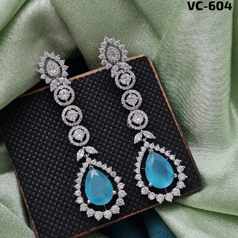 Shop Dazzling Rings, Earrings, And More At Special Discounts Vivah Creation Silver Plated AD Stone Dangler Earrings Shop Dazzling Rings, Earrings, And More At Special Discounts Vivah Creation Silver Plated AD Stone Dangler Earrings