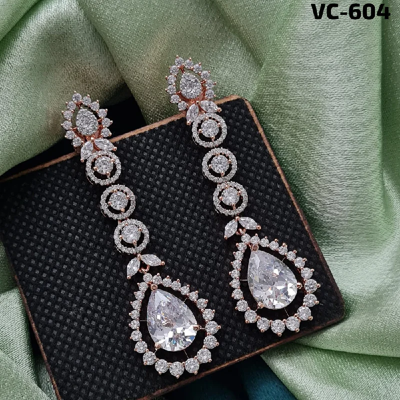 Upgrade Your Collection With Our Limited-Time Jewelry Sale Vivah Creation Silver Plated AD Stone Dangler Earrings