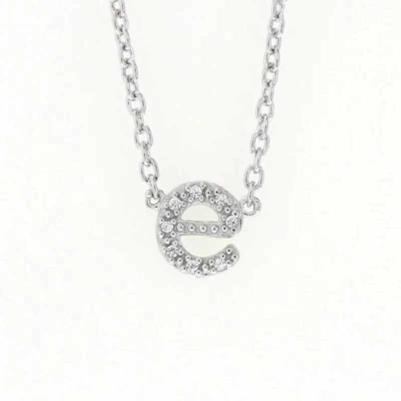 Jewelry Clearance Event – Stock Up Before It's Over 1/25 CTW Diamond Initial 18-inch Pendant in Sterling Silver; Initial E Jewelry Clearance Event – Stock Up Before It's Over 1/25 CTW Diamond Initial 18-inch Pendant in Sterling Silver; Initial E