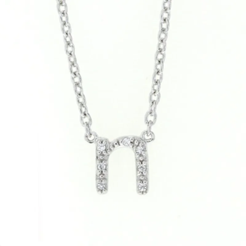 Once-A-Year Jewelry Sale – Grab Your Favorites Now 1/25 CTW Diamond Initial 18-inch Pendant in Sterling Silver; Initial N Once-A-Year Jewelry Sale – Grab Your Favorites Now 1/25 CTW Diamond Initial 18-inch Pendant in Sterling Silver; Initial N
