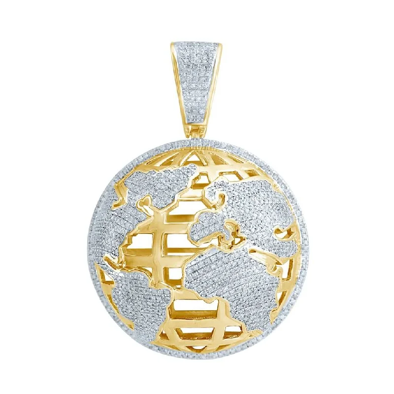 Stunning Jewelry Pieces At The Lowest Prices Ever 10K 1.60-1.68CT D-GLOBE MAP