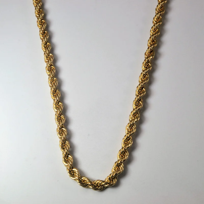 Elegant Jewelry Styles At Budget-Friendly Prices 10k Yellow Gold Rope Chain | 22" | Elegant Jewelry Styles At Budget-Friendly Prices 10k Yellow Gold Rope Chain | 22" |
