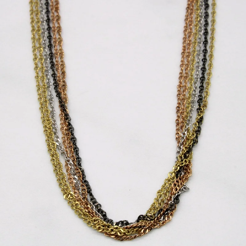 Timeless Elegance Now At Special Discounts 10k Multi Tone Gold Tiered Necklace | 18" | Timeless Elegance Now At Special Discounts 10k Multi Tone Gold Tiered Necklace | 18" |