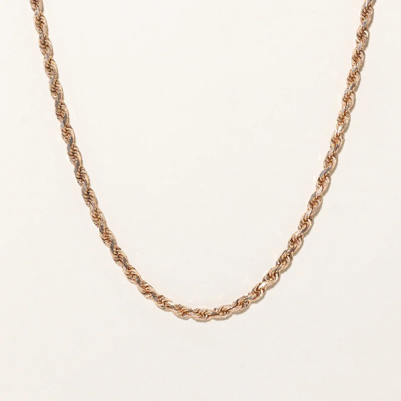High-End Jewelry, Now More Affordable Than Ever 10k Rose Gold Rope Chain | 22" |