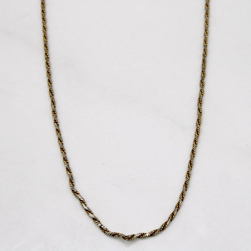 Eco-Friendly Sustainable Jewelry For Conscious Buyers 10k Two Tone Gold Necklace | 20" | Eco-Friendly Sustainable Jewelry For Conscious Buyers 10k Two Tone Gold Necklace | 20" |