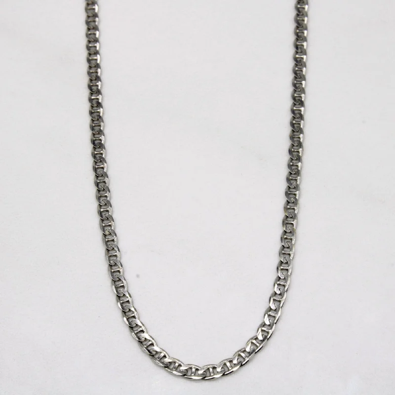 Premium Diamond Jewelry At Once-In-A-Lifetime Discounts 10k White Gold Anchor Link Chain | 16" | Premium Diamond Jewelry At Once-In-A-Lifetime Discounts 10k White Gold Anchor Link Chain | 16" |
