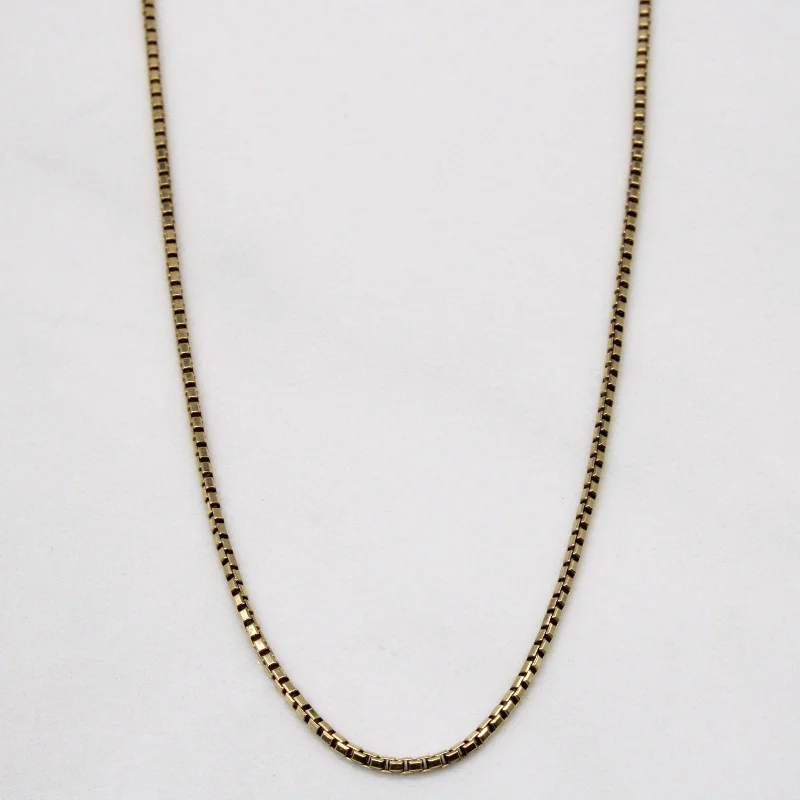 Customized Silver Jewelry For Unique Style 10k Yellow Gold Box Link Chain | 16" |