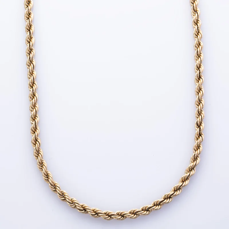 Classic And Modern Jewelry Styles On Sale 10k Yellow Gold Rope Chain | 15" |