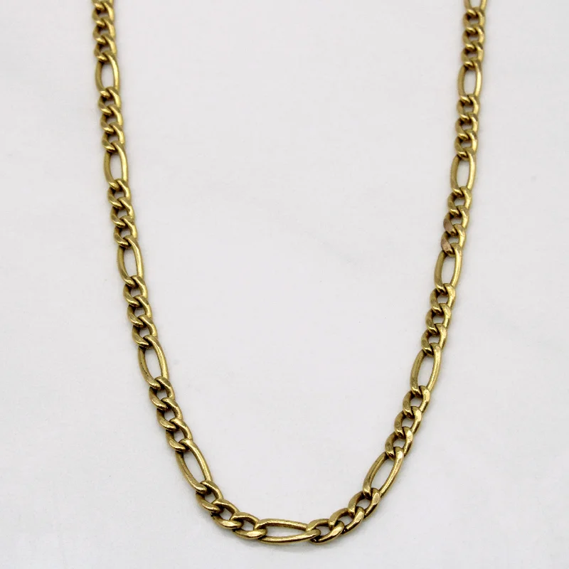Delicate Crystal Jewelry For Sophisticated Charm 10k Yellow Gold Figaro Link Chain | 20" | Delicate Crystal Jewelry For Sophisticated Charm 10k Yellow Gold Figaro Link Chain | 20" |