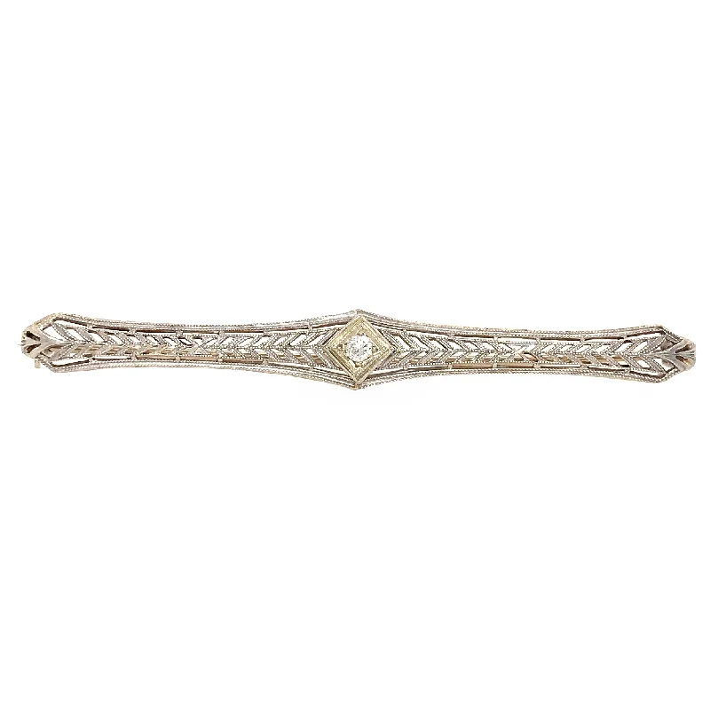Celebrate With Sparkle – Jewelry Sale Now Live Estate 14k White Gold Diamond Bar Pin Celebrate With Sparkle – Jewelry Sale Now Live Estate 14k White Gold Diamond Bar Pin