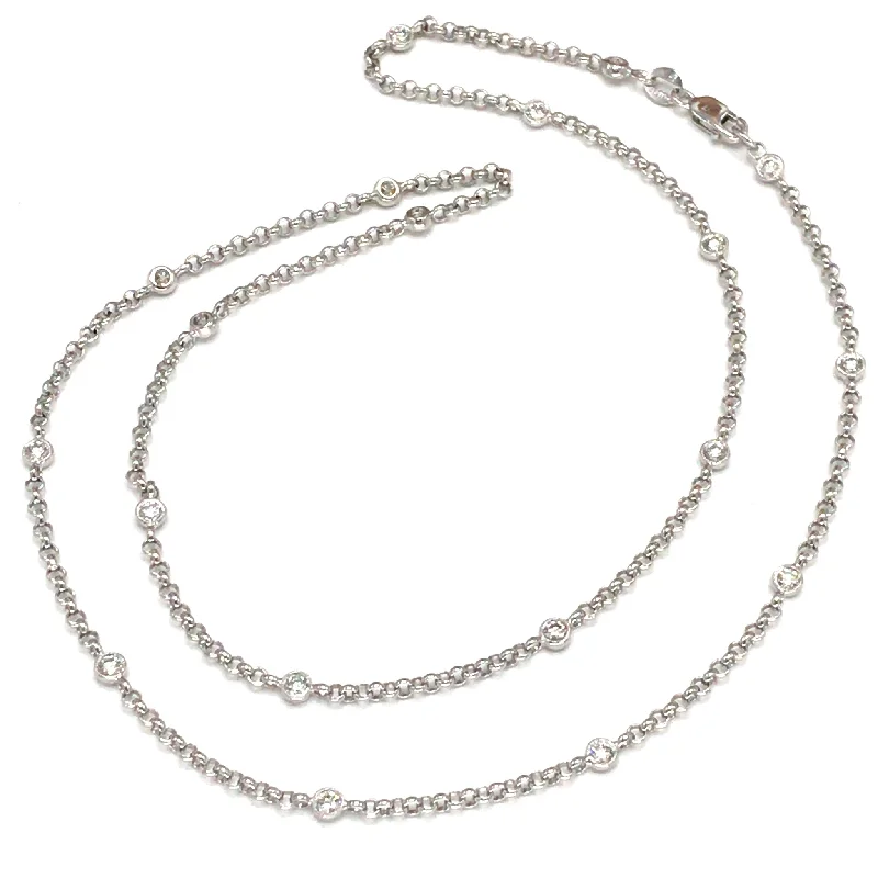 Affordable Luxury Jewelry For Every Occasion 18k Gold Diamond By the Yard Chain Necklace Affordable Luxury Jewelry For Every Occasion 18k Gold Diamond By the Yard Chain Necklace