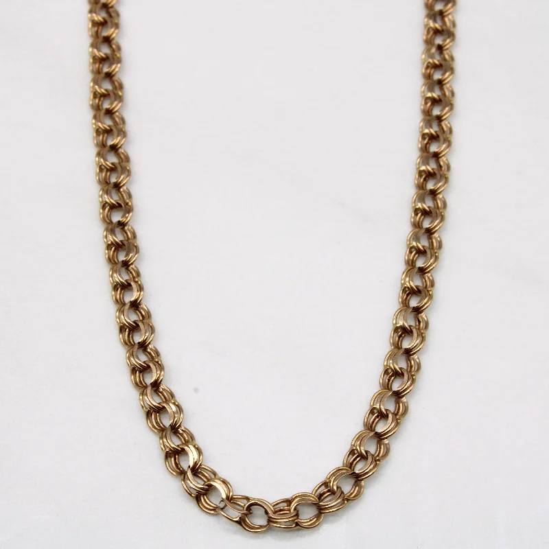 Huge Savings On Premium Jewelry Styles 14k Rose Gold Unique Link Necklace | 21" |