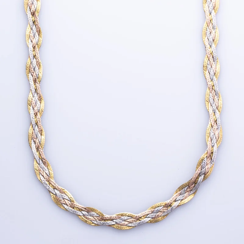 Glamorous Jewelry, Glamorous Deals – Shop Now 14k Tri-color Yellow White and Rose Gold Chain | 17" | Glamorous Jewelry, Glamorous Deals – Shop Now 14k Tri-color Yellow White and Rose Gold Chain | 17" |