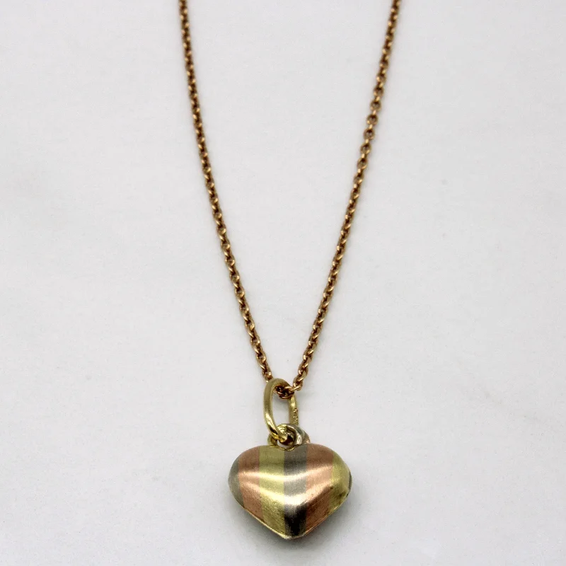 Jewelry Flash Sale – Stylish Designs At Unbeatable Rates 14k Tri Tone Gold Heart Pendant & Necklace | 18" | Jewelry Flash Sale – Stylish Designs At Unbeatable Rates 14k Tri Tone Gold Heart Pendant & Necklace | 18" |