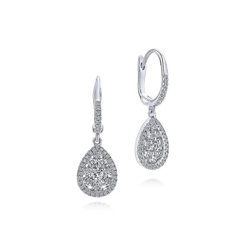 Final Call – Shop Exquisite Jewelry Before It's Gone 14K White Gold Cluster Diamond Teardrop Earrings Final Call – Shop Exquisite Jewelry Before It's Gone 14K White Gold Cluster Diamond Teardrop Earrings