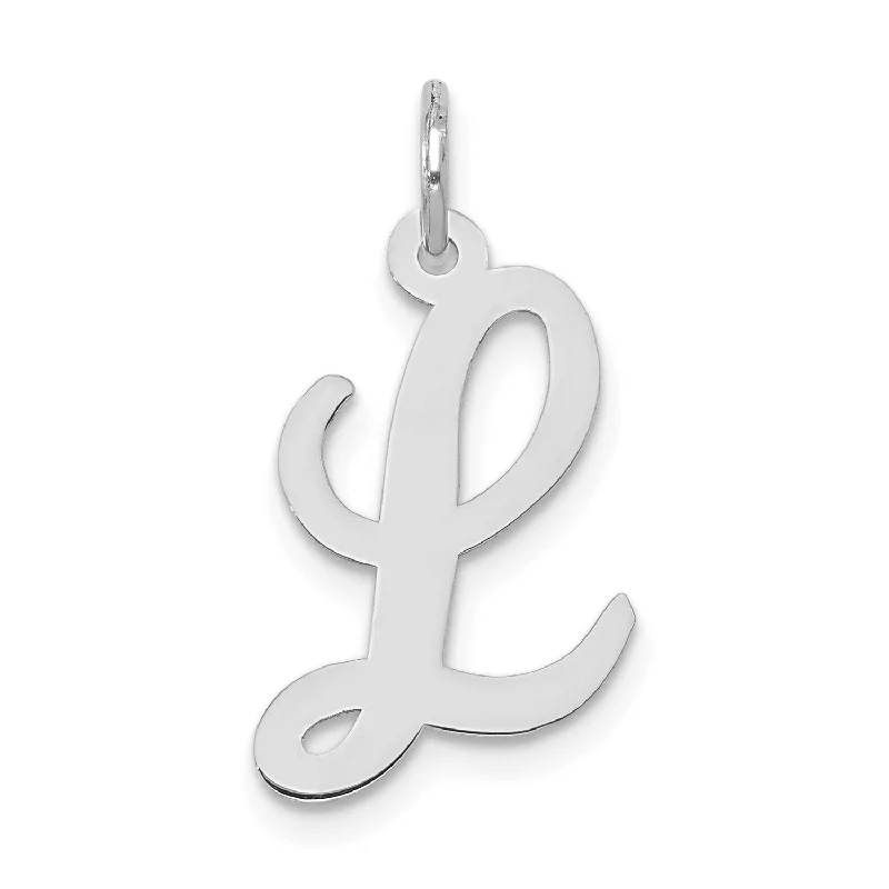 Must-Have Jewelry Pieces At Reduced Prices 14k White Gold Medium Script Initial L Charm Must-Have Jewelry Pieces At Reduced Prices 14k White Gold Medium Script Initial L Charm