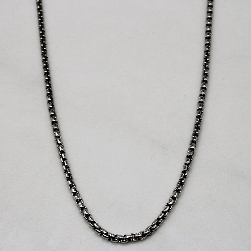 Celebrate Every Occasion With Sparkling Savings 14k White Gold Modified Box Chain | 24" | Celebrate Every Occasion With Sparkling Savings 14k White Gold Modified Box Chain | 24" |