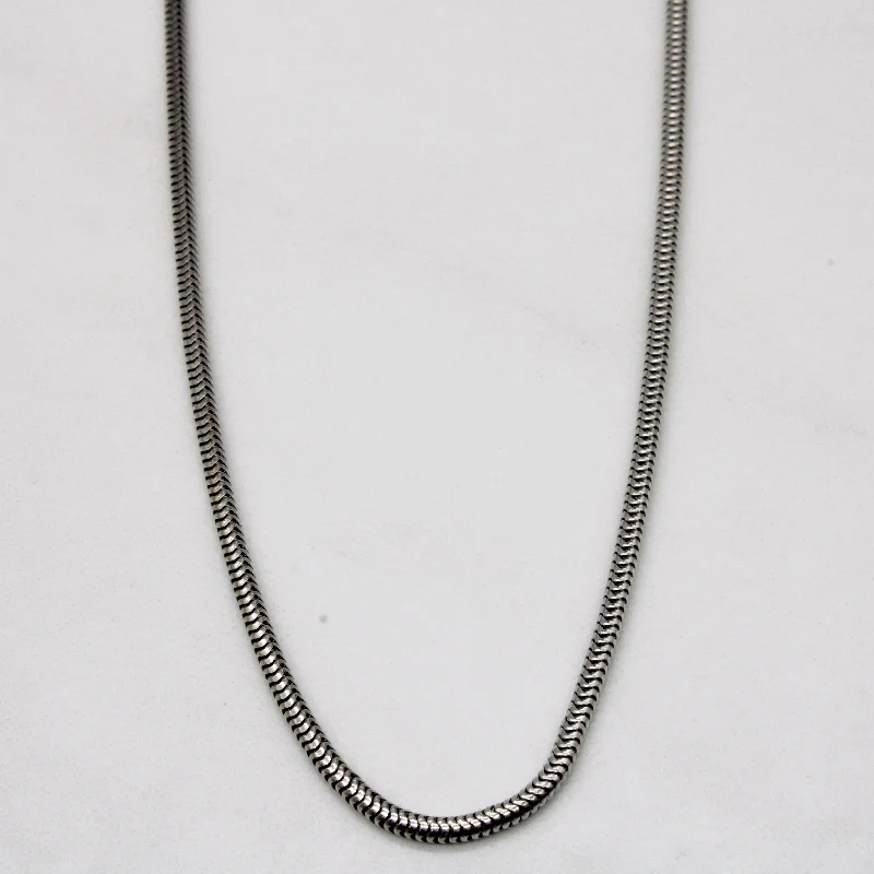 Last Chance To Shop High-End Jewelry At Markdown Prices 14k White Gold Tube Chain | 21" | Last Chance To Shop High-End Jewelry At Markdown Prices 14k White Gold Tube Chain | 21" |