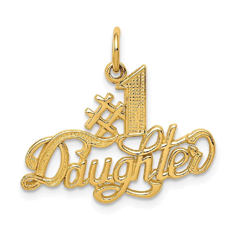 Celebrate With Sparkle – Jewelry Sale Now Live 14k Yellow Gold #1 Daughter Charm or Pendant, 23mm Celebrate With Sparkle – Jewelry Sale Now Live 14k Yellow Gold #1 Daughter Charm or Pendant, 23mm