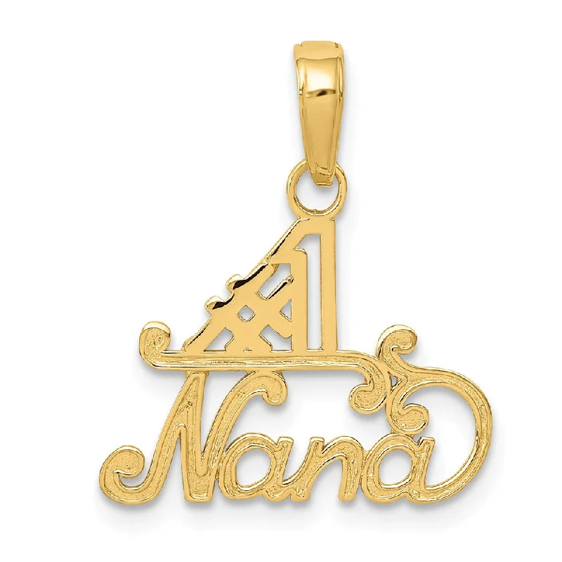 The Perfect Jewelry Piece At The Perfect Discount 14k Yellow Gold #1 Nana Pendant, 18mm The Perfect Jewelry Piece At The Perfect Discount 14k Yellow Gold #1 Nana Pendant, 18mm