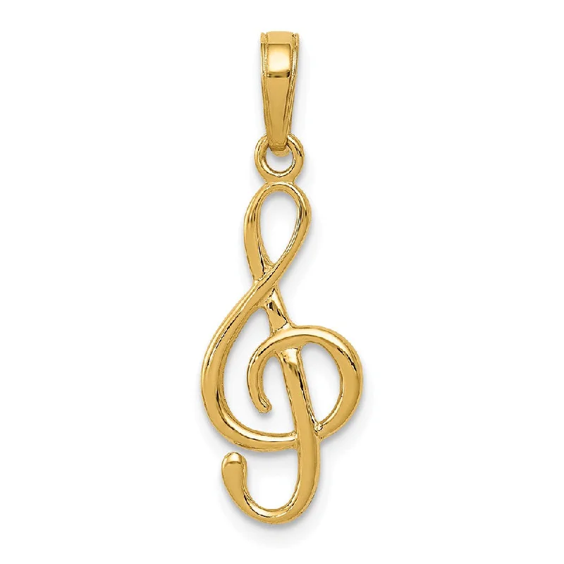 Buy More, Save More On Stunning Jewelry Pieces 14k Yellow Gold 3D Polished Clef Note Pendant Buy More, Save More On Stunning Jewelry Pieces 14k Yellow Gold 3D Polished Clef Note Pendant