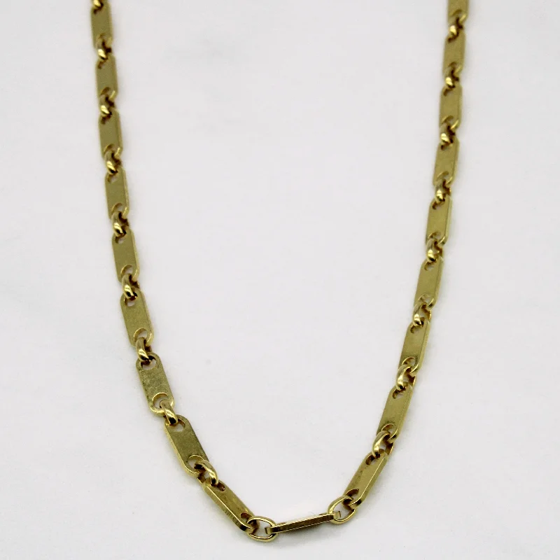 Luxury Handcrafted Jewelry For Elegant Looks 14k Yellow Gold Modified Anchor Link Chain | 20" | Luxury Handcrafted Jewelry For Elegant Looks 14k Yellow Gold Modified Anchor Link Chain | 20" |