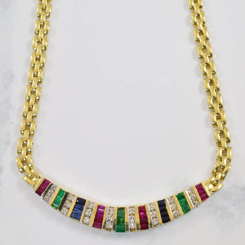 Luxury Jewelry Clearance – Shop Premium Styles Now Mixed Gem Bar Necklace | 1.12ctw, 0.72ctw | 18" | Luxury Jewelry Clearance – Shop Premium Styles Now Mixed Gem Bar Necklace | 1.12ctw, 0.72ctw | 18" |