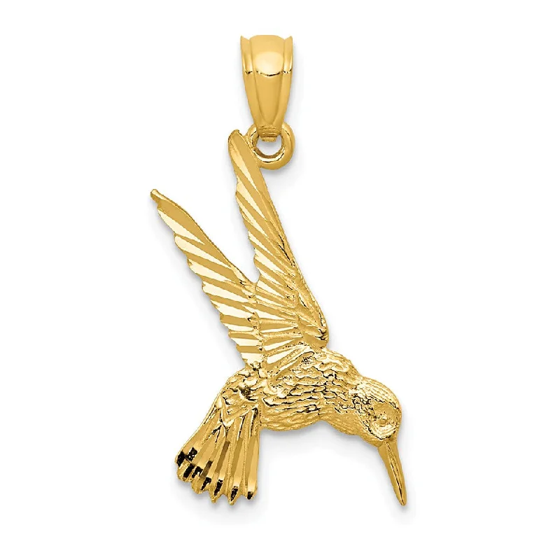 Exclusive Jewelry Markdowns – Limited-Time Offer 14k Yellow Gold Diamond Cut Hummingbird Pendant, 13mm (1/2 inch) Exclusive Jewelry Markdowns – Limited-Time Offer 14k Yellow Gold Diamond Cut Hummingbird Pendant, 13mm (1/2 inch)