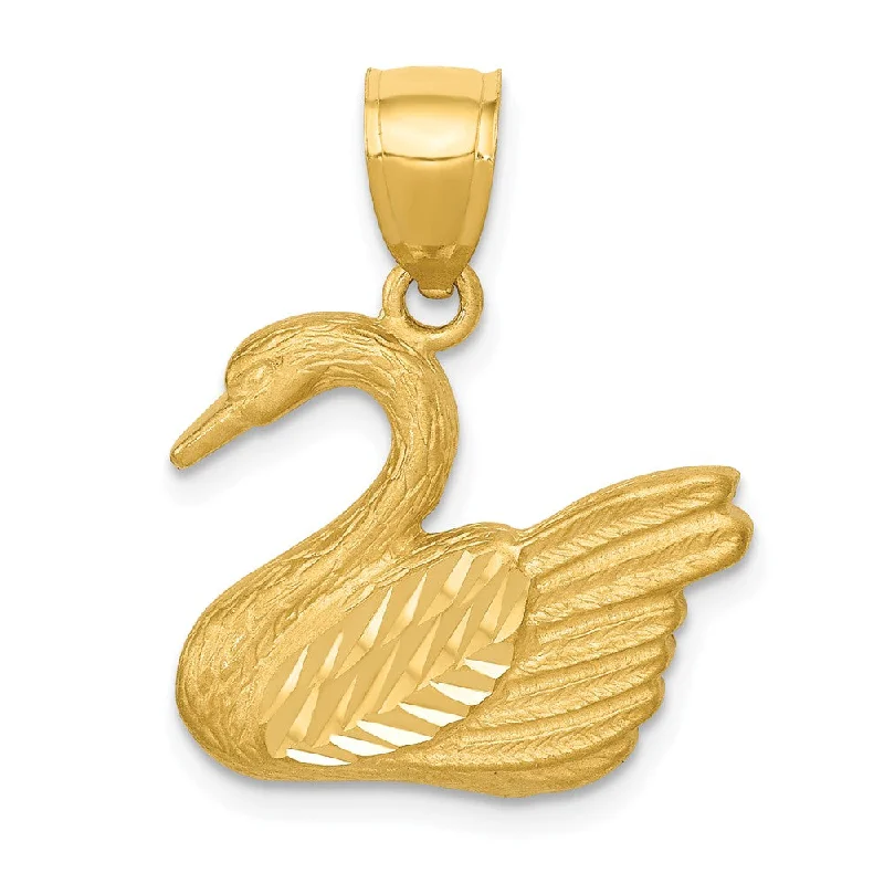 Dazzling Deals On Necklaces, Bracelets, And More 14k Yellow Gold Diamond Cut Swan Pendant Dazzling Deals On Necklaces, Bracelets, And More 14k Yellow Gold Diamond Cut Swan Pendant