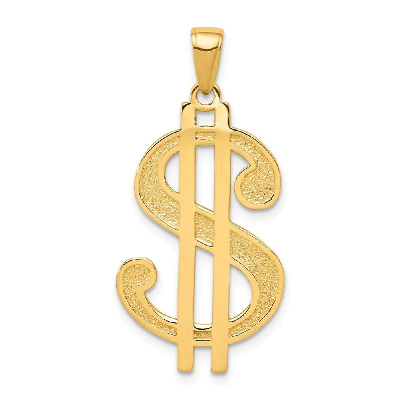 Jewelry Deals That Sparkle – Shop Today 14k Yellow Gold Dollar Sign Pendant, 17 x 34mm Jewelry Deals That Sparkle – Shop Today 14k Yellow Gold Dollar Sign Pendant, 17 x 34mm