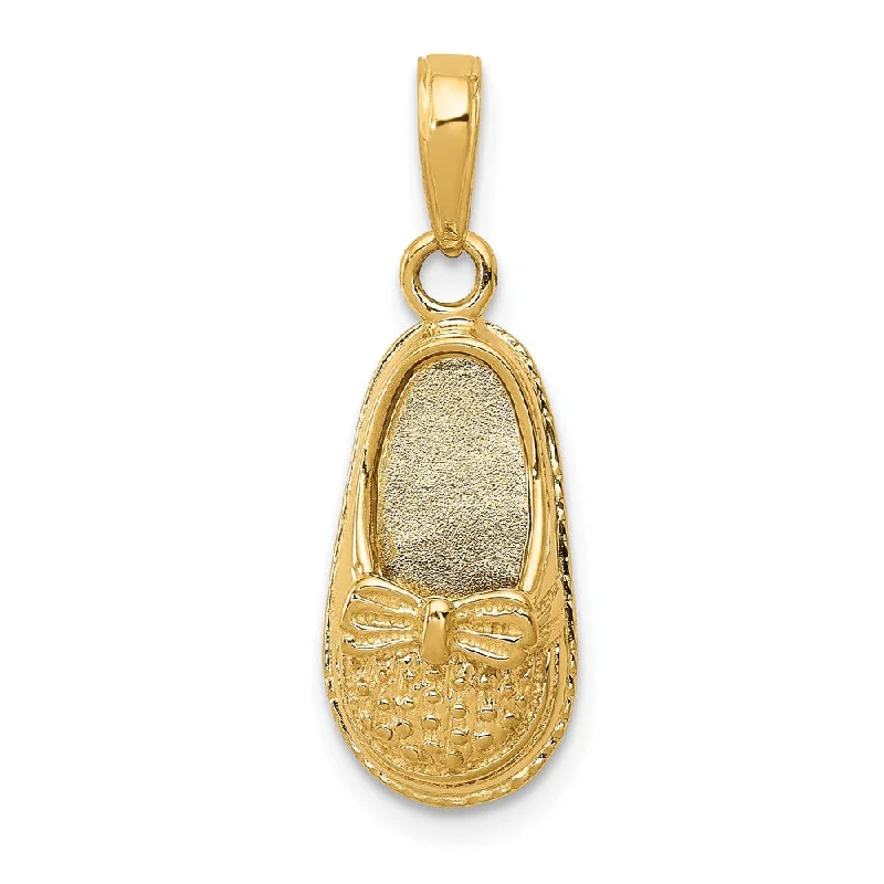 Make Your Outfit Shine With Discounted Jewelry 14k Yellow Gold Engravable 3D Baby Shoe Pendant, 9mm (3/8 inch) Make Your Outfit Shine With Discounted Jewelry 14k Yellow Gold Engravable 3D Baby Shoe Pendant, 9mm (3/8 inch)