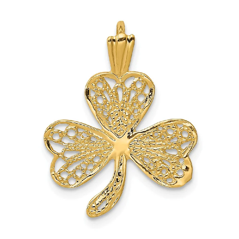 Save On Luxury Jewelry Pieces – Limited-Time Offers 14k Yellow Gold Filigree Shamrock Pendant, 16mm (5/8 inch) Save On Luxury Jewelry Pieces – Limited-Time Offers 14k Yellow Gold Filigree Shamrock Pendant, 16mm (5/8 inch)