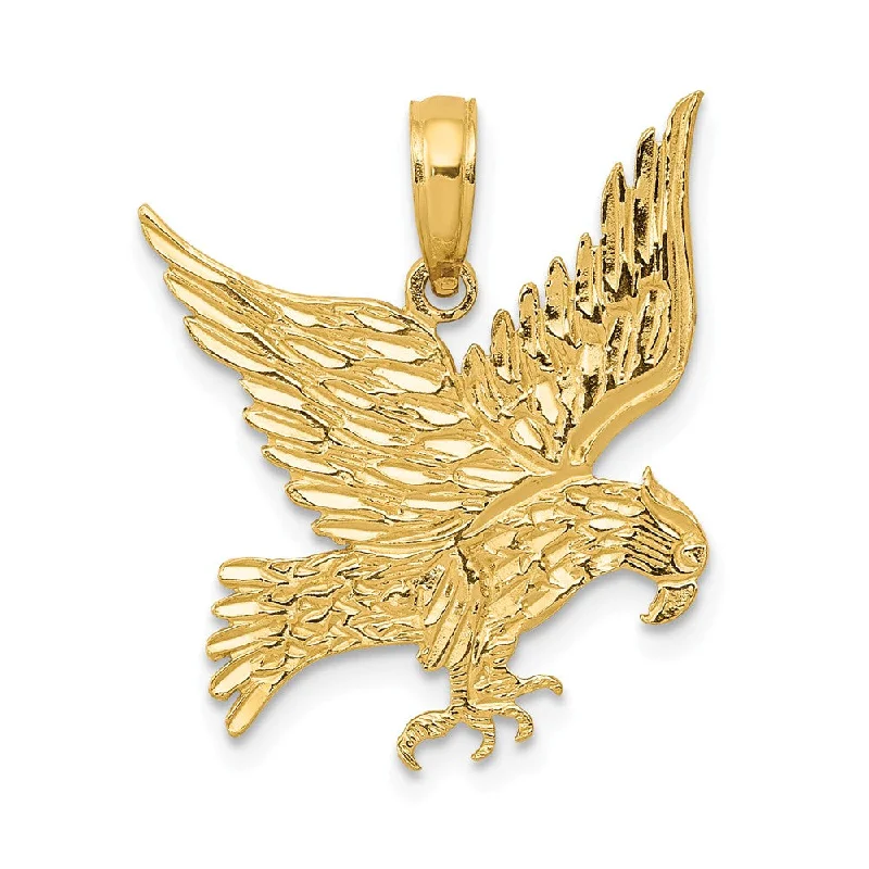 Everyday Jewelry Essentials Now On Sale 14k Yellow Gold Flat Eagle Pendant, 18mm