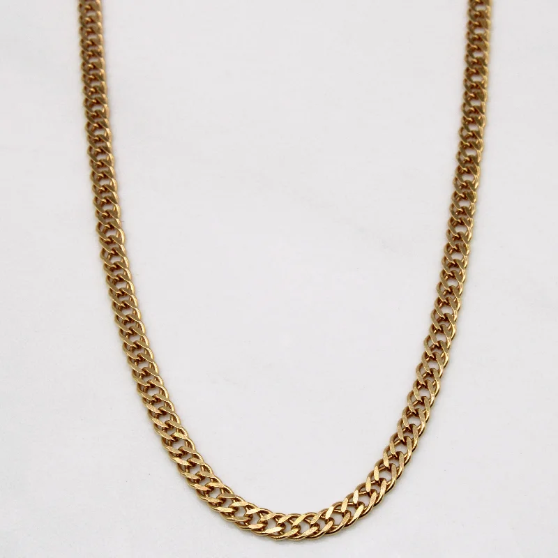 Personalized Engraved Jewelry For Meaningful Gifts 14k Yellow Gold Double Curb Link Chain | 18" | Personalized Engraved Jewelry For Meaningful Gifts 14k Yellow Gold Double Curb Link Chain | 18" |