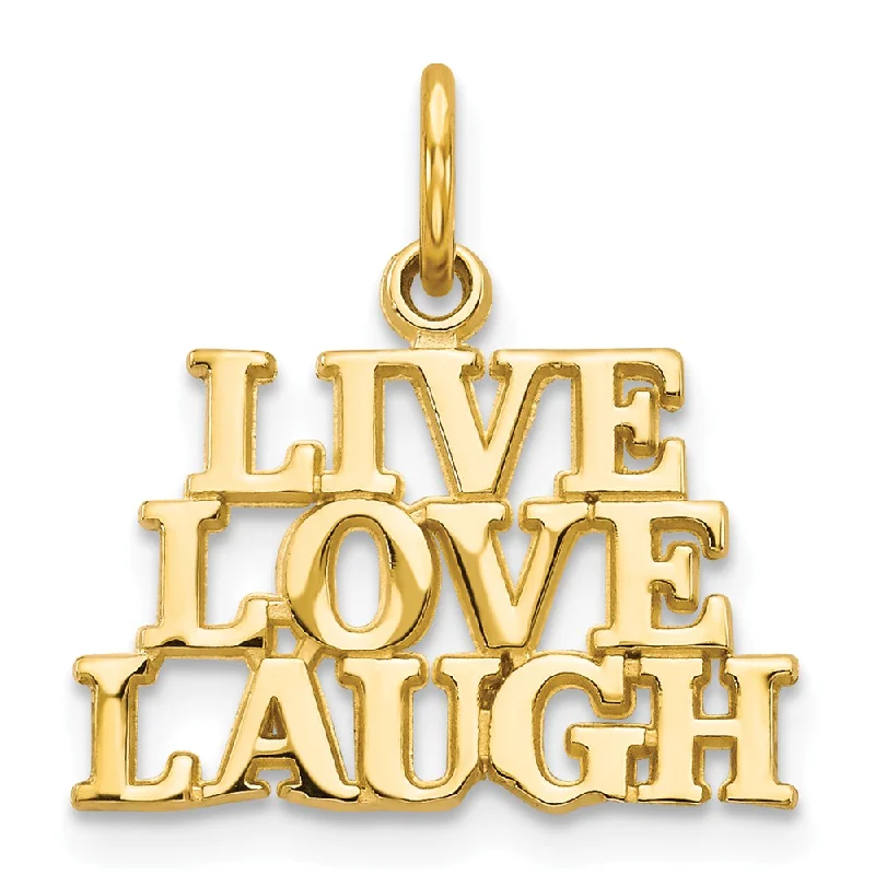 Final Call – Shop Exquisite Jewelry Before It's Gone 14k Yellow Gold LIVE LOVE LAUGH Message Pendant Final Call – Shop Exquisite Jewelry Before It's Gone 14k Yellow Gold LIVE LOVE LAUGH Message Pendant