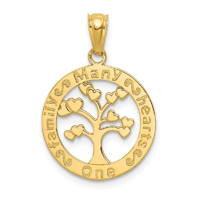 Best Jewelry Sale – Shop Exclusive Designs Now 14k Yellow Gold One Family Many Hearts Tree of Life Pendant, 16mm Best Jewelry Sale – Shop Exclusive Designs Now 14k Yellow Gold One Family Many Hearts Tree of Life Pendant, 16mm