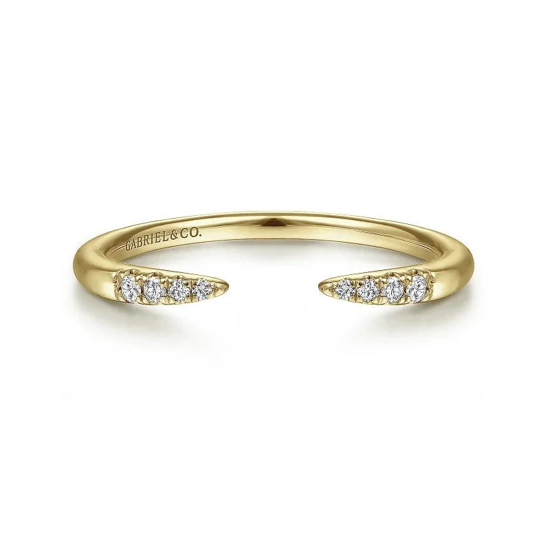 Best Jewelry Sale Prices – Limited-Time Offer 14K Yellow Gold Open Diamond Tipped Stackable Ring Best Jewelry Sale Prices – Limited-Time Offer 14K Yellow Gold Open Diamond Tipped Stackable Ring