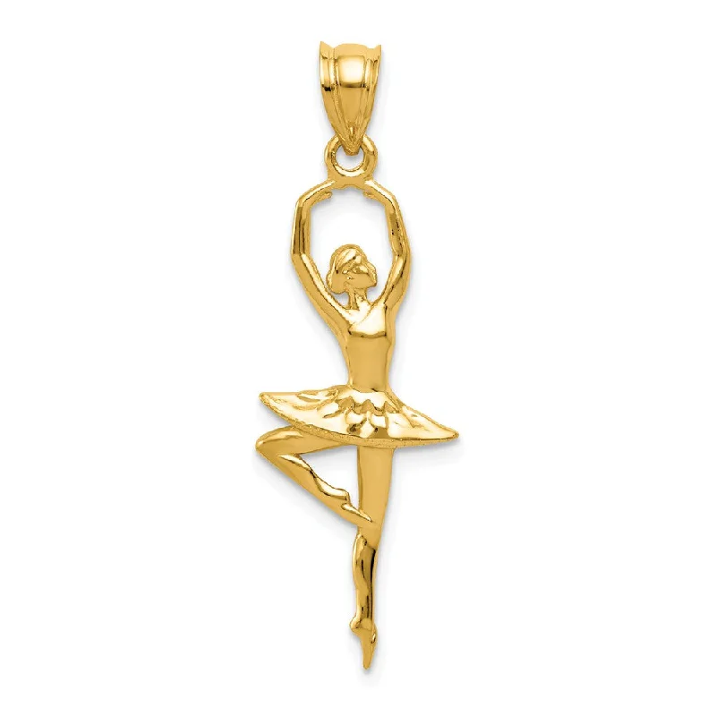 Unmissable Jewelry Clearance – Final Reductions 14k Yellow Gold Pointe Ballerina Pendant Unmissable Jewelry Clearance – Final Reductions 14k Yellow Gold Pointe Ballerina Pendant