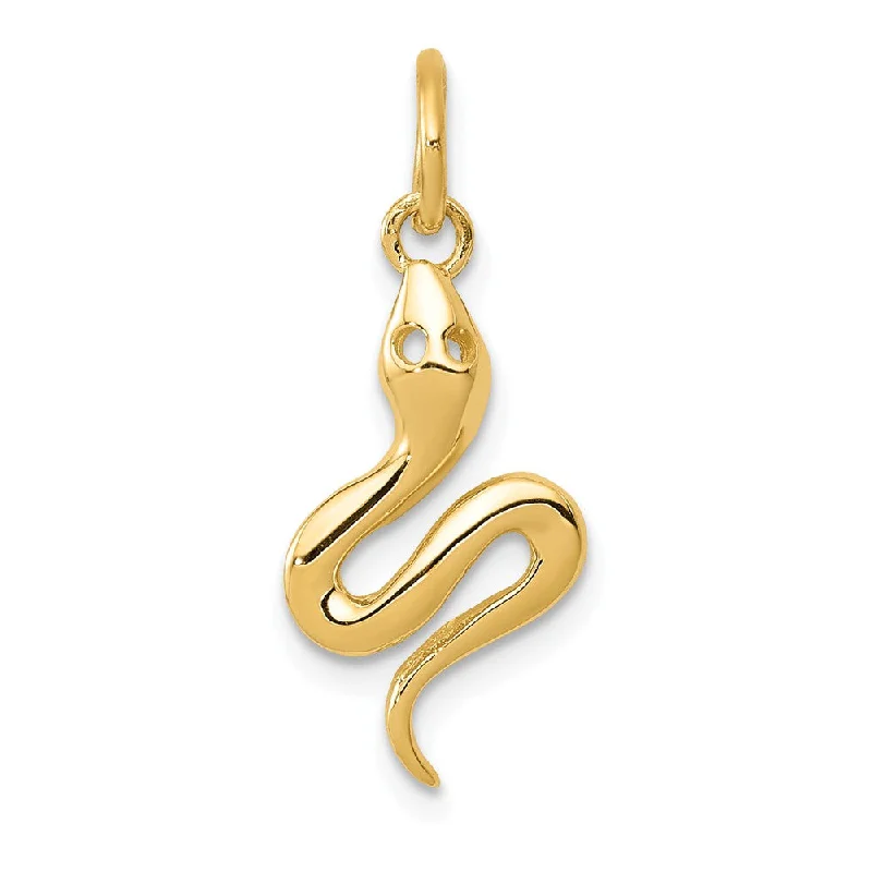 Luxury Meets Affordability – Jewelry Sale Live Now 14k Yellow Gold Polished 3D Snake Charm Luxury Meets Affordability – Jewelry Sale Live Now 14k Yellow Gold Polished 3D Snake Charm