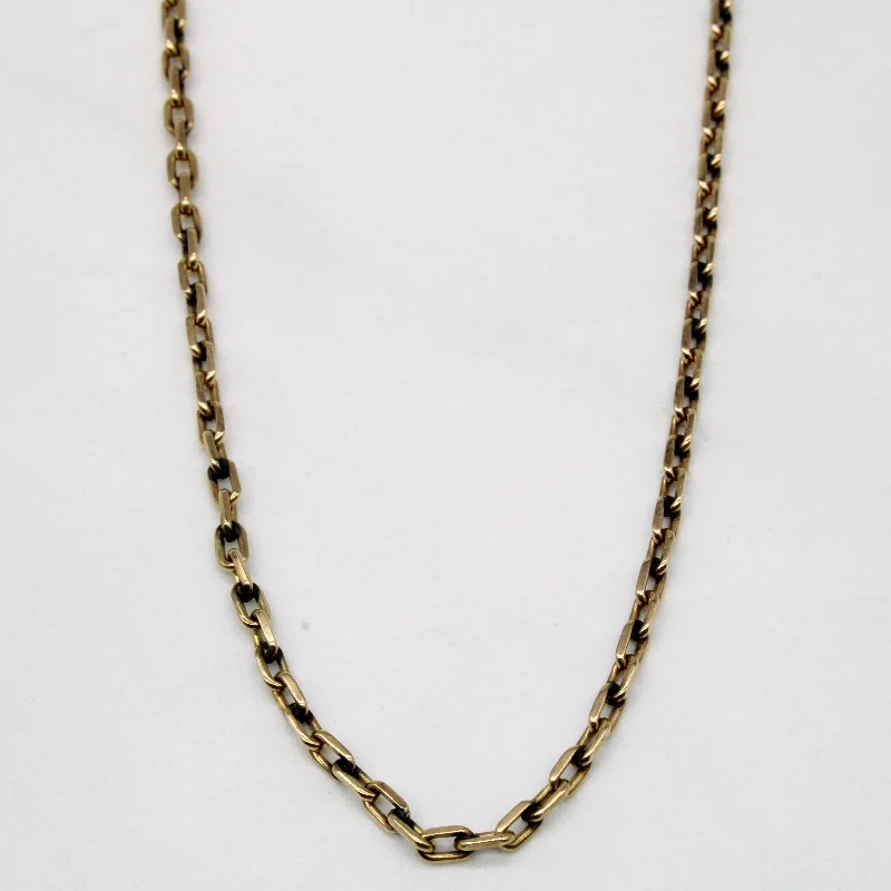 Shop Handcrafted Jewelry At Special Promotional Rates 14k Yellow Gold Rectangle Link Chain | 25" | Shop Handcrafted Jewelry At Special Promotional Rates 14k Yellow Gold Rectangle Link Chain | 25" |
