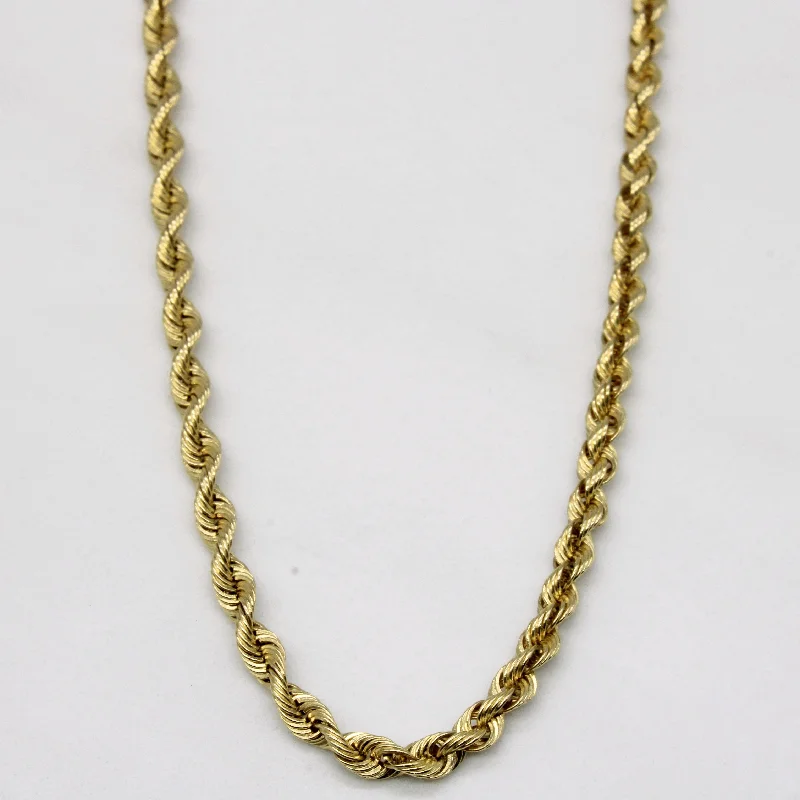 Elegant Necklaces And Bracelets At Limited-Time Offers 14k Yellow Gold Rope Chain | 24" | Elegant Necklaces And Bracelets At Limited-Time Offers 14k Yellow Gold Rope Chain | 24" |