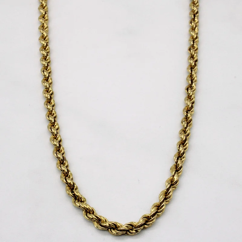 Unmissable Discounts On Timeless Jewelry Pieces 14k Yellow Gold Rope Link Chain | 26" | Unmissable Discounts On Timeless Jewelry Pieces 14k Yellow Gold Rope Link Chain | 26" |