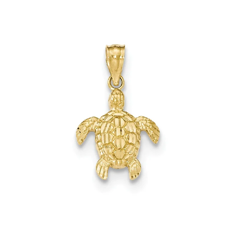 Make Every Moment Shine – Jewelry Discounts Available 14k Yellow Gold Small Diamond-Cut Sea Turtle Pendant, 13mm (1/2 Inch) Make Every Moment Shine – Jewelry Discounts Available 14k Yellow Gold Small Diamond-Cut Sea Turtle Pendant, 13mm (1/2 Inch)
