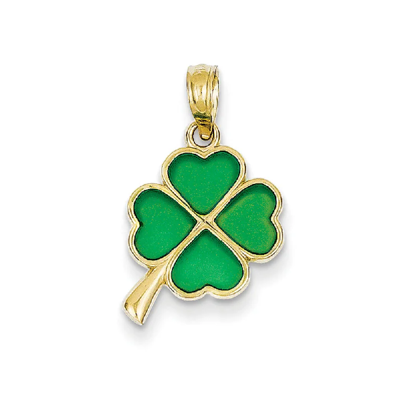 Don't Miss Out On Jaw-Dropping Jewelry Discounts 14k Yellow Gold & Translucent Acrylic Four Leaf Clover Pendant, 12mm Don't Miss Out On Jaw-Dropping Jewelry Discounts 14k Yellow Gold & Translucent Acrylic Four Leaf Clover Pendant, 12mm