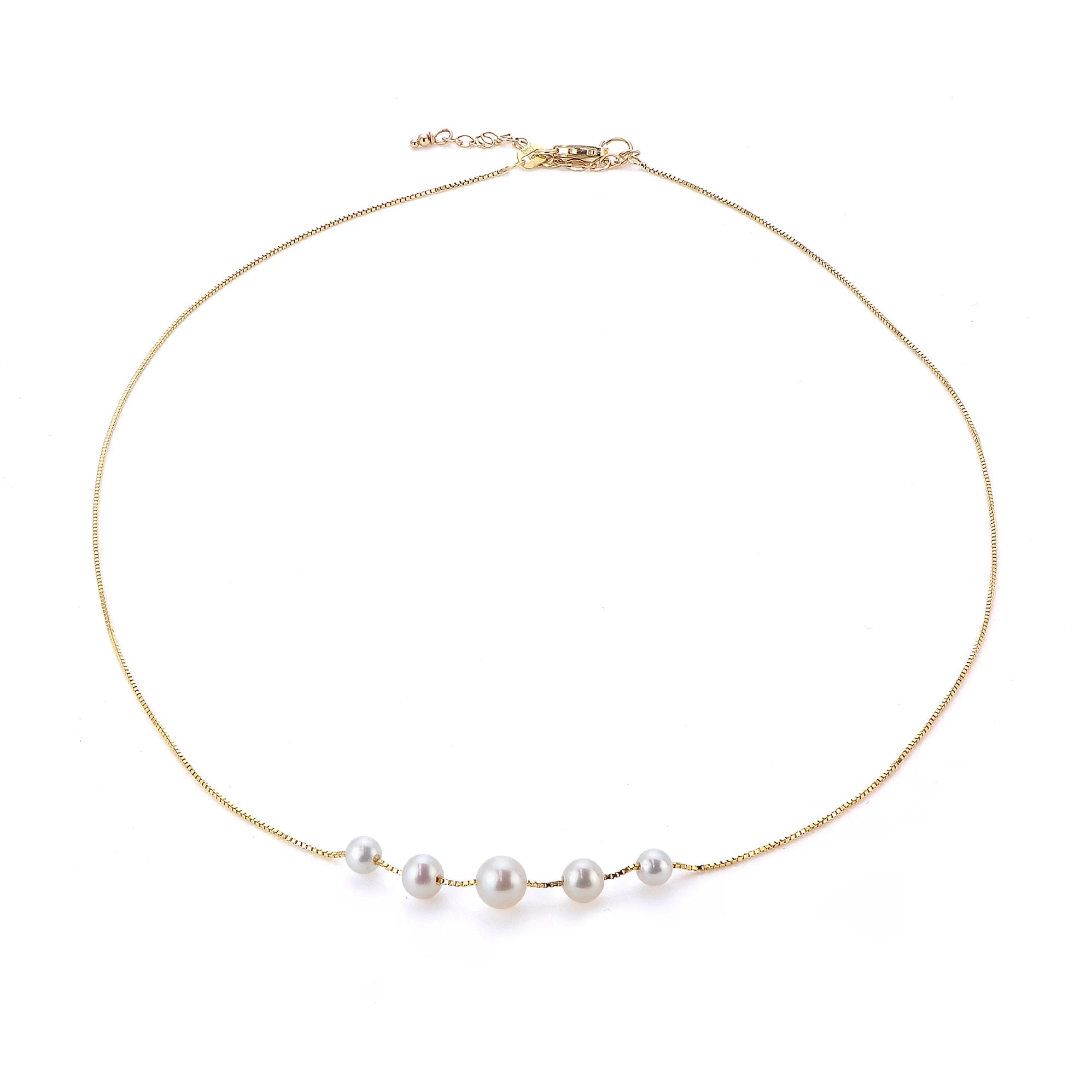 Premium Diamond Jewelry At Once-In-A-Lifetime Discounts 14k Yellow Gold Venetian Box Chain with Freshwater Pearls Necklace Premium Diamond Jewelry At Once-In-A-Lifetime Discounts 14k Yellow Gold Venetian Box Chain with Freshwater Pearls Necklace