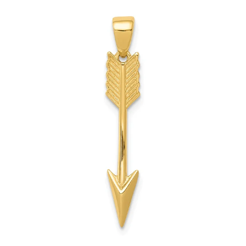 High-End Jewelry, Now More Affordable Than Ever 14k Yellow Gold Vertical Arrow Pendant High-End Jewelry, Now More Affordable Than Ever 14k Yellow Gold Vertical Arrow Pendant