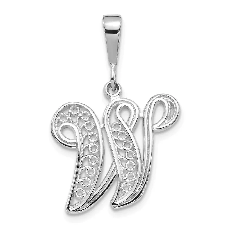 Elegant Designs, Unbeatable Discounts – Shop Jewelry Now 14KT White Gold Filigree Initial Pendant; Initial W. Chain not Included Elegant Designs, Unbeatable Discounts – Shop Jewelry Now 14KT White Gold Filigree Initial Pendant; Initial W. Chain not Included