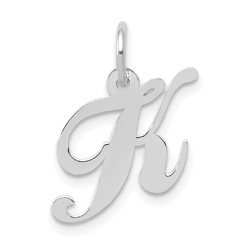 Limited-Time Offer On Elegant Jewelry Pieces 14KT White Gold Initial Pendant; Initial K. Chain not Included Limited-Time Offer On Elegant Jewelry Pieces 14KT White Gold Initial Pendant; Initial K. Chain not Included