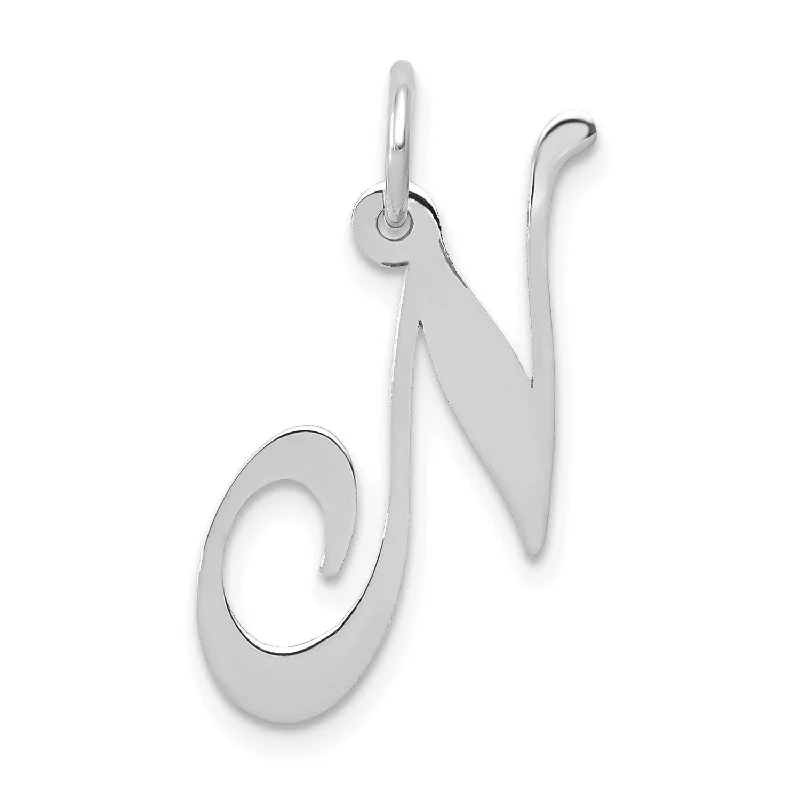 Personalized Jewelry Sale – Meaningful Gifts At Great Prices 14KT White Gold Initial Pendant; Initial N. Chain not Included Personalized Jewelry Sale – Meaningful Gifts At Great Prices 14KT White Gold Initial Pendant; Initial N. Chain not Included
